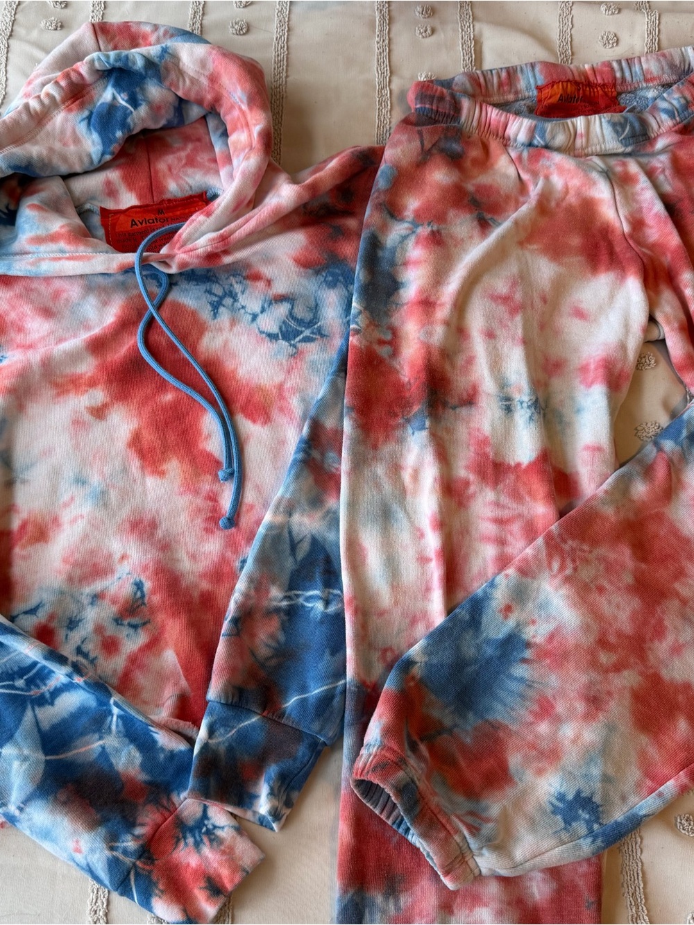Aviator Nation Tie-Dye Hoodie & Sweatpants Set small and medium